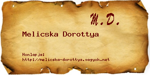 Melicska Dorottya névjegykártya