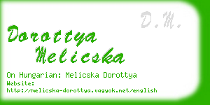 dorottya melicska business card